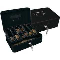 Caja caudales q-connect 10/' 250x180x90 mm negra con portamonedas