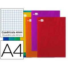 Libreta liderpapel smart a4 80 hojas 60g/m2 cuadro 4mm con margen