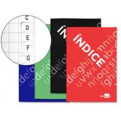 Indice liderpapel tapa cartoncillo cuarto 24 hojas 70g/m2 colores surtidos