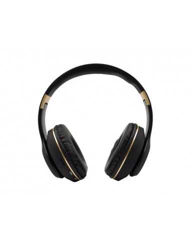 Auricular q-connect bluetooth diadema ajustable color negro