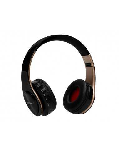 Auricular q-connect bluetooth diadema ajustable color negro