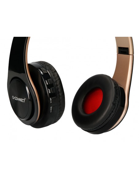Auricular q-connect bluetooth diadema ajustable color negro