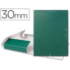 Carpeta proyectos liderpapel folio lomo 30mm carton gofrado verde
