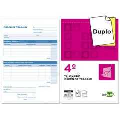 Talonario liderpapel orden de trabajo cuarto original y copia t255