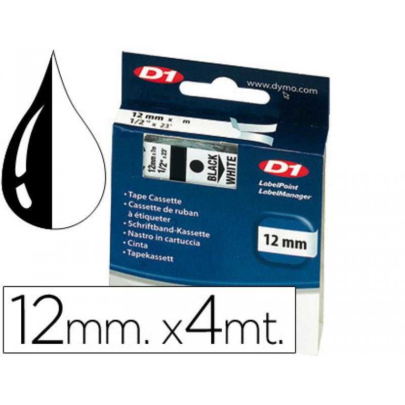 Cinta dymo 12mmx4mt -transparente para maquina letratag