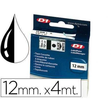 Cinta dymo 12mmx4mt -transparente para maquina letratag