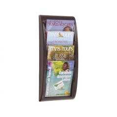 Expositor mural paperflow din a4 negro 4 casillas 650x290x95 mm