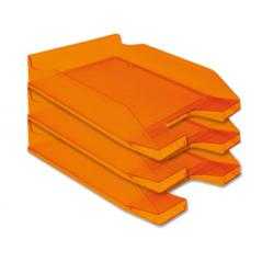 Bandeja sobremesa plastico q-connect naranja transparente240x70x340 mm