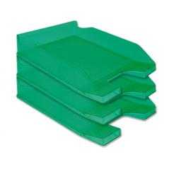 Bandeja sobremesa plastico q-connect verde transparente 240x70x340 mm