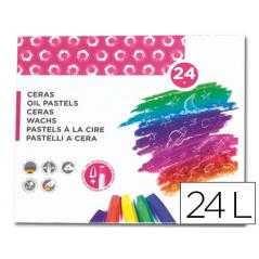 Lápices cera blanda liderpapel -caja de 24 colores