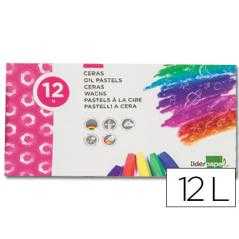 Lápices cera blanda liderpapel -caja de 12 colores