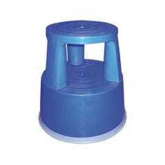 Taburete q-connect ruedas retractiles tres ruedas dos niveles color azul