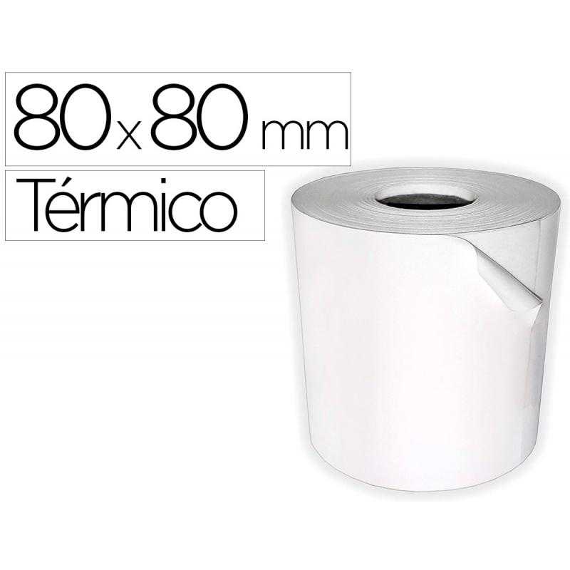 Rollo sumadora termico q-connect 80 mm ancho x 80 mm diametro sin bisfenol a