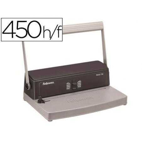 Encuadernadora para espiral metalica fellowes esp 50 perfora 12 hojas tamaño a4 encuaderna hasta 450 hojas