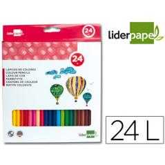 Lápices de colores liderpapel caja de 24 colores