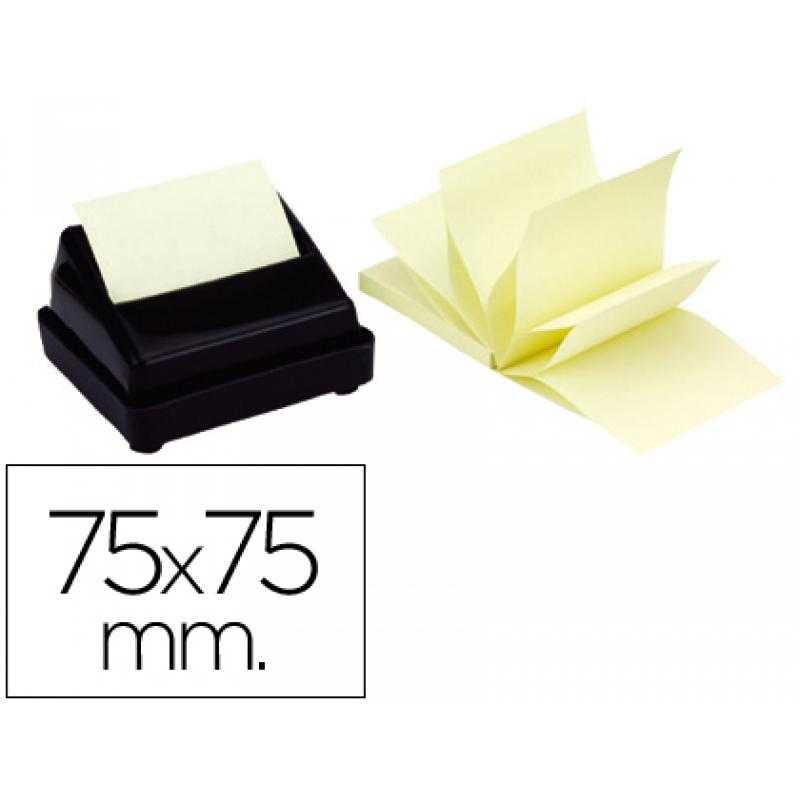 Bloc de notas adhesivas quita y pon q-connect 76x76 mm zig-zag