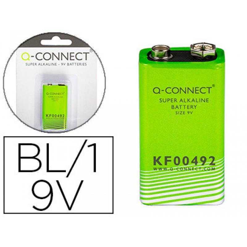 Pila q-connect alcalina 9 vol. -blister con 1 pila