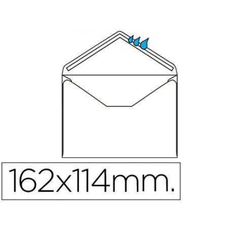 Sobre liderpapel n.21 blanco c6 114x162 mm engomado solapa de pico caja de 500 unidades