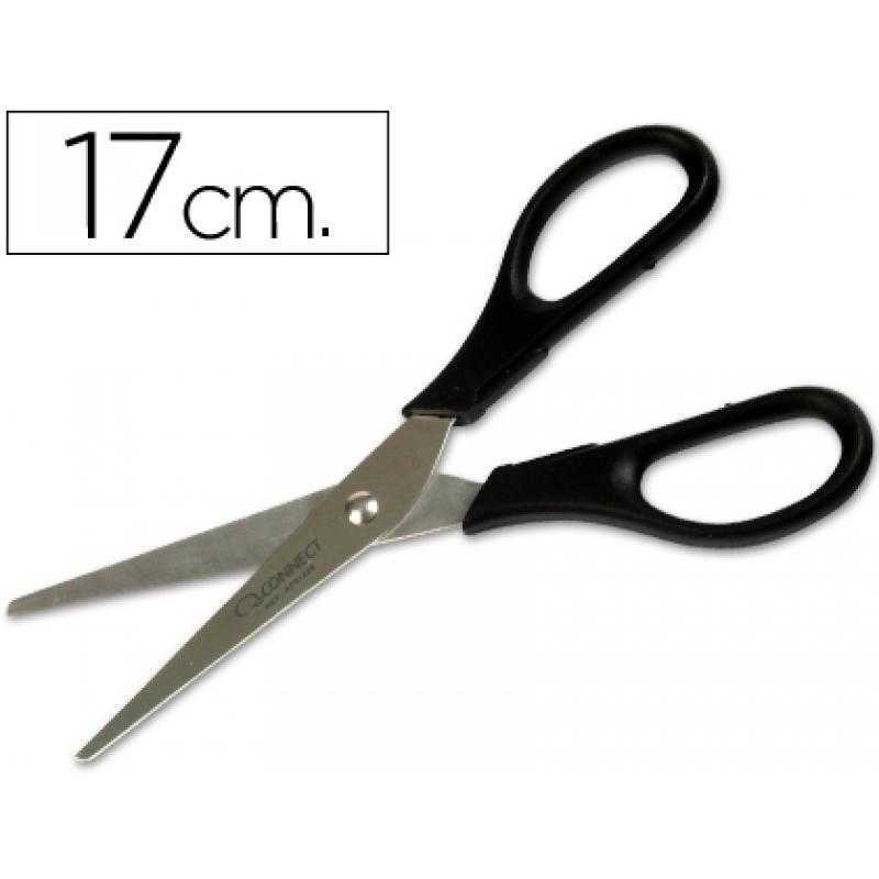 Tijera oficina q-connect inoxidable 7" -17 cm -blister