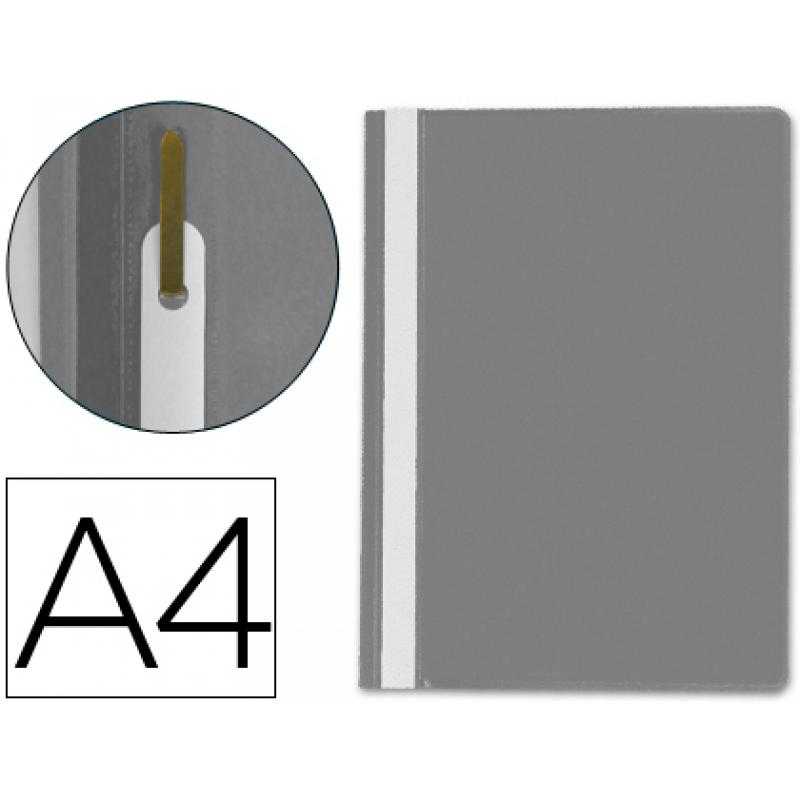 Carpeta dossier fastener plastico q-connect din a4 gris