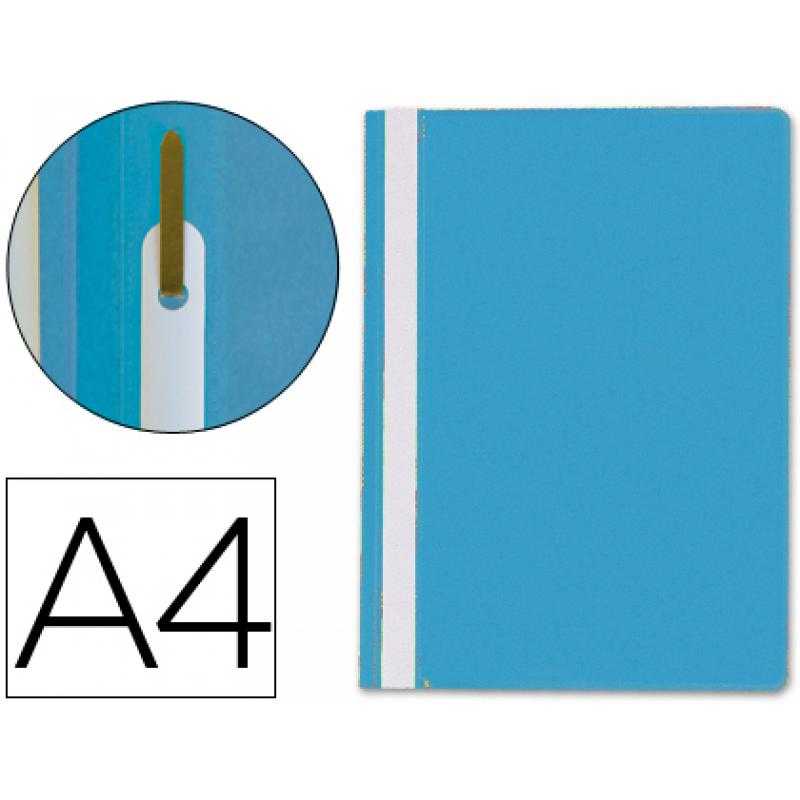 Carpeta dossier fastener plastico q-connect din a4 azul