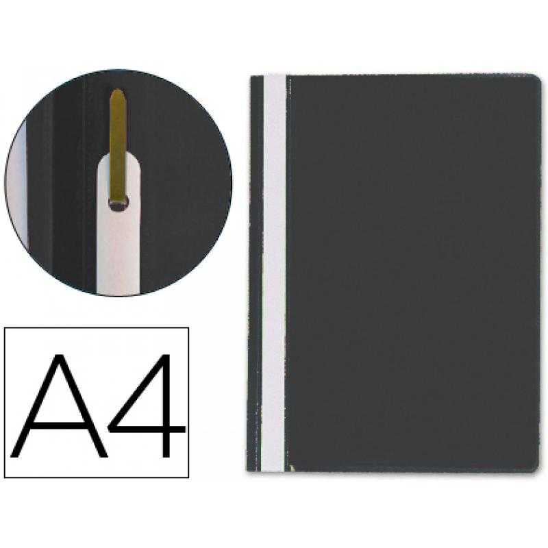 Carpeta dossier fastener plastico q-connect din a4 negra