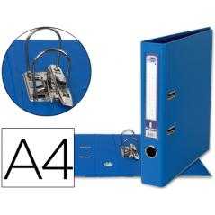 Archivador de palanca liderpapel a4 documenta forrado pvc con rado lomo 52mm azul compresor metalico