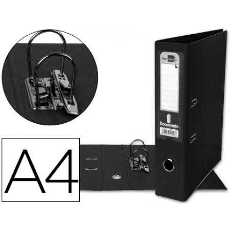 Archivador de palanca liderpapel a4 documenta forrado pvc con rado lomo 75mm negro compresor metalico