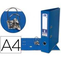 Archivador de palanca liderpapel a4 documenta forrado pvc con rado lomo 75mm azul compresor metalico