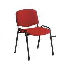 Silla apilable q-connect brazos cortos tapizada sin rueds 910 mm alto 460 mm largo440 mm profundidad roja