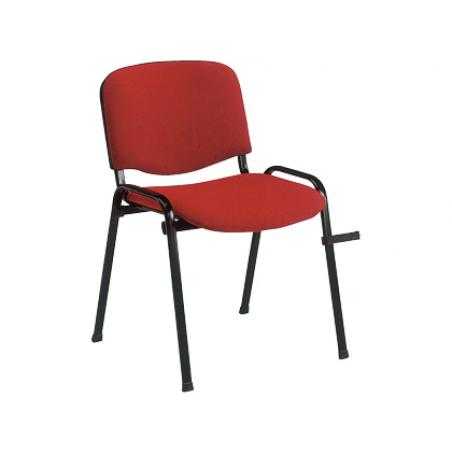 Silla apilable q-connect brazos cortos tapizada sin rueds 910 mm alto 460 mm largo440 mm profundidad roja