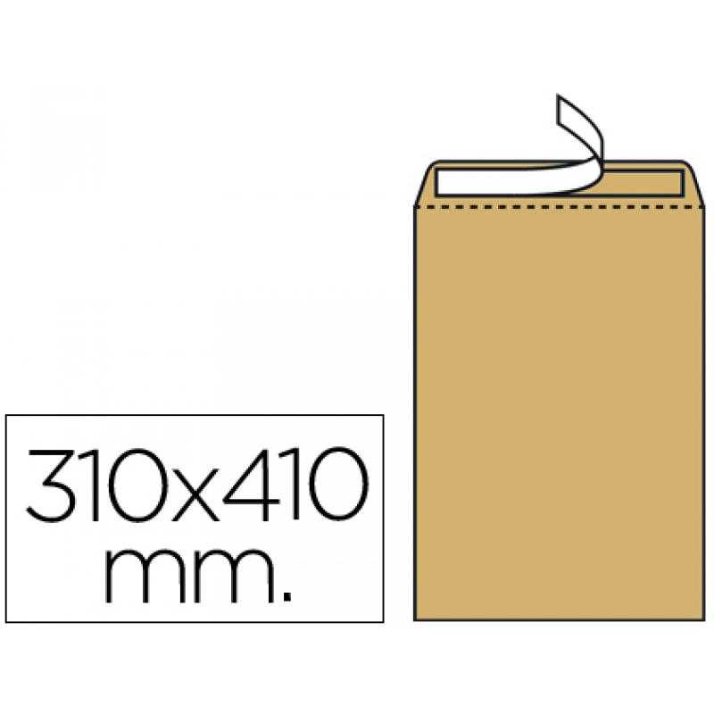 Sobre liderpapel bolsa n.13 kraft 310x410 mm tira de silicona caja de 250 unidades