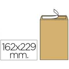 Sobre liderpapel bolsa n.5 kraft din c5 162x229 mm tira de silicona caja de 250 unidades