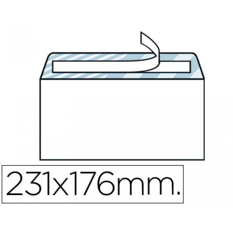 Sobre liderpapel n.12 blanco cuarto 176x231 mm tira de silicona caja de 500 unidades
