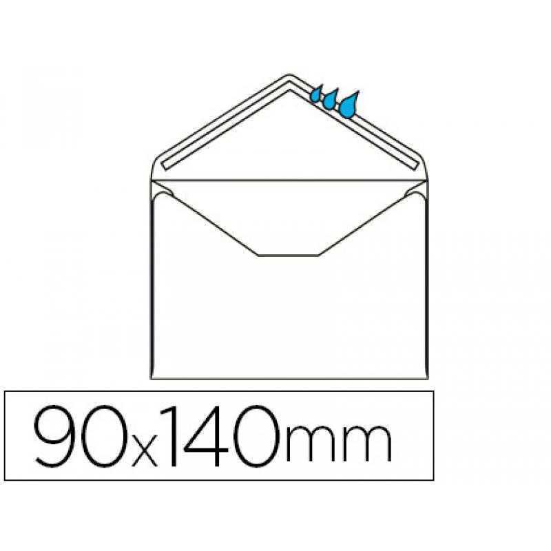 Sobre liderpapel n.1 blanco minimo normalizado 90x140mm engomado solapa de pico caja de 500 unidades