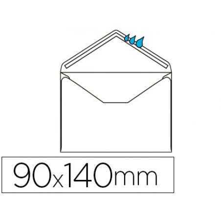 Sobre liderpapel n.1 blanco minimo normalizado 90x140mm engomado solapa de pico caja de 500 unidades