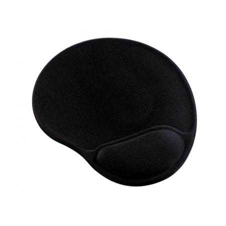 Alfombrilla para raton q-connect con reposamuñecas ergonomica de gel gris oscuro 262x225x25 mm