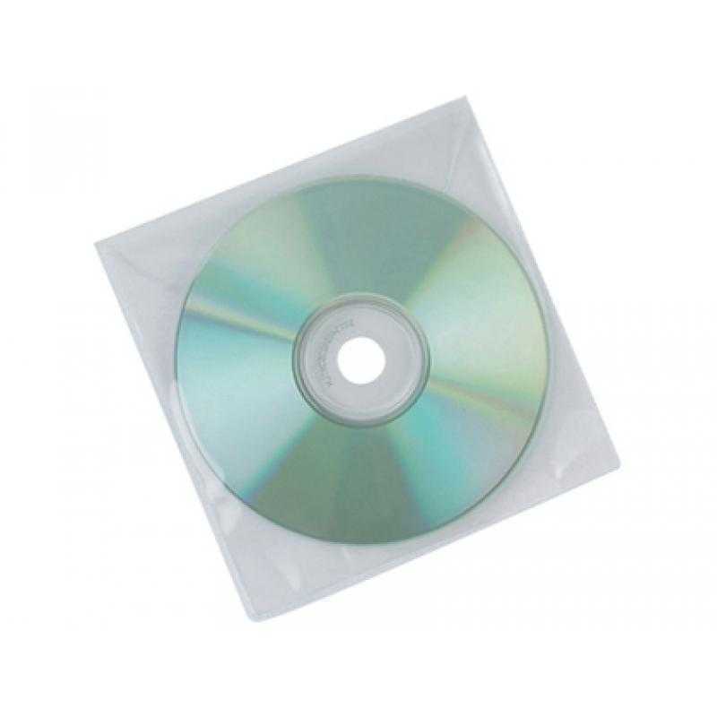 Sobre para cd q-connect polipropileno con solapa -pack de 50 unidades