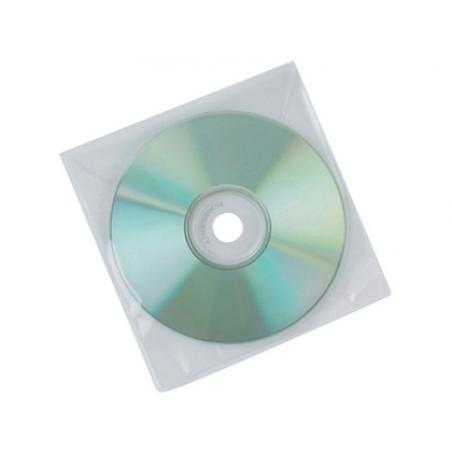 Sobre para cd q-connect polipropileno con solapa -pack de 50 unidades