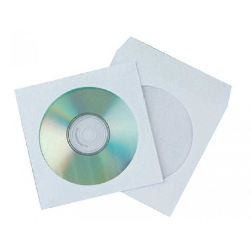 Sobre para cd q-connect con ventana transparente y solapa -pack de 50 unidades
