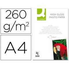 Papel q-connect foto glossy kf02163 din a4 alta calidad digital photo -para ink-jet bolsa de 20 hojas de 260 gr