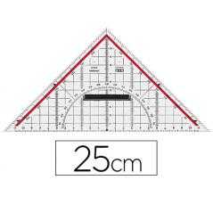 Escuadra m+r geometria 25 cm plastico cristal