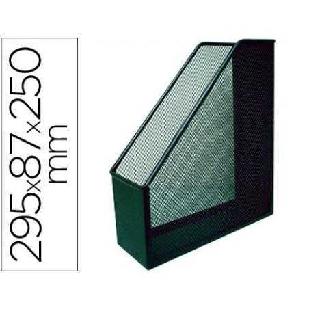 Revistero metalico q-connect rejilla negro 79x289x250 mm