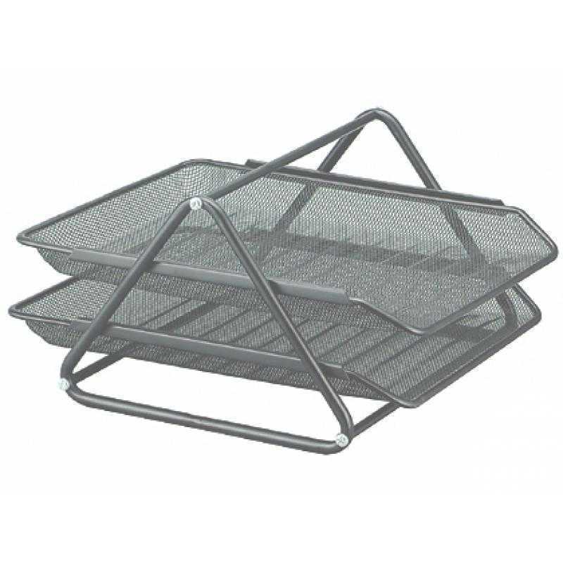Bandeja sobremesa metalica q-connect rejilla gxa100 plata2 bandejas movibles 300x185x 350 mm