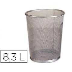 Papelera metalica q-connect rejilla gris 190x260x235 mm