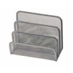 Soporte para cartas q-connect metalico rejilla gris 170x135x83 mm