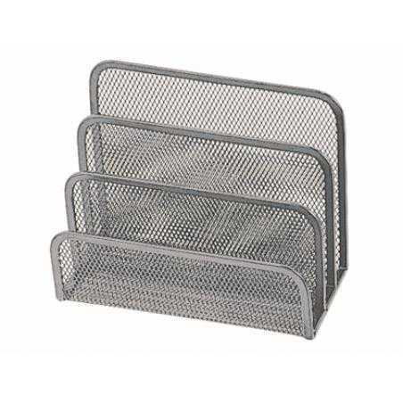 Soporte para cartas q-connect metalico rejilla gris 170x135x83 mm