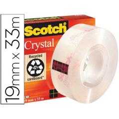Cinta adhesiva scotch supertransparente 33 mt x 19 mm 600/1933ci