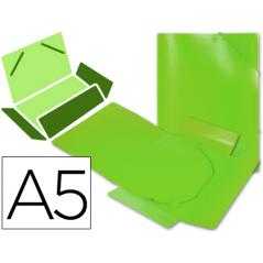 Carpeta liderpapel gomas solapas 34973 polipropileno din a5 verde