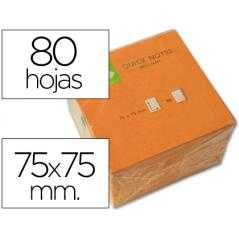 Bloc de notas adhesivas quita y pon q-connect 76x76 mm naranja neon 80 hojas
